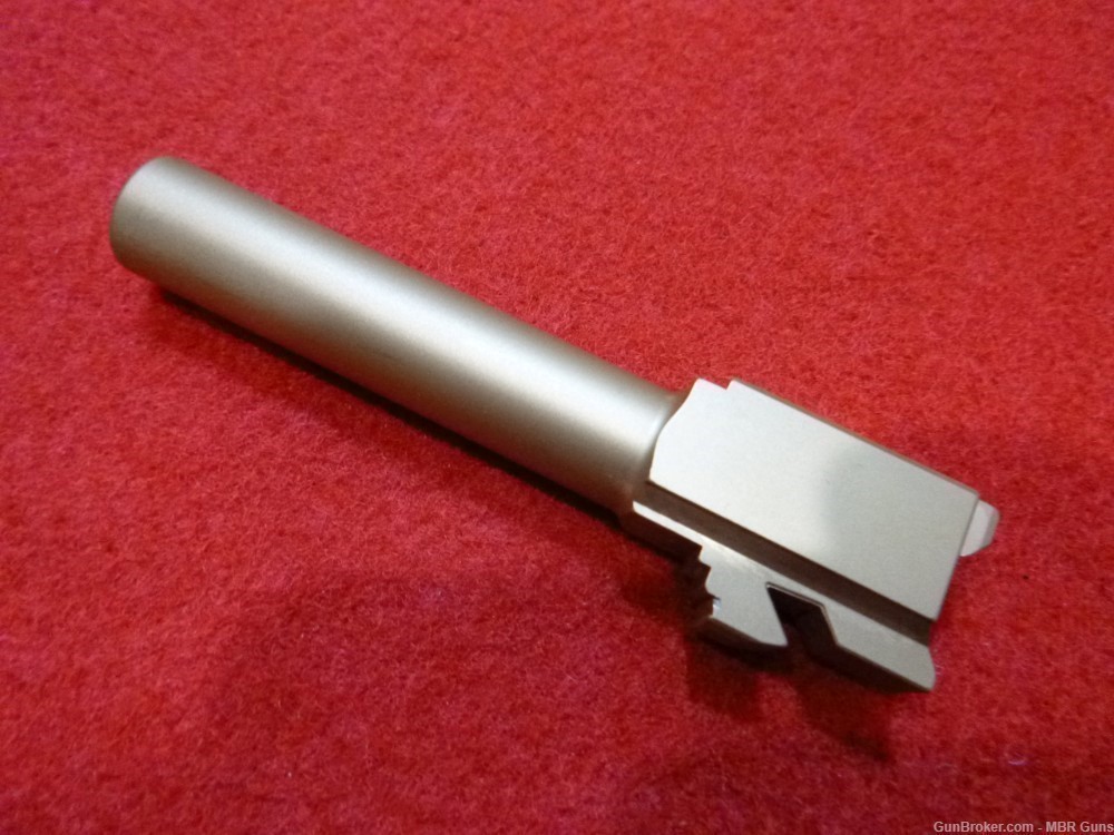 Glock 19 9mm Barrel Titanium Nitride 416R Stainless Steel Recessed Crown-img-3