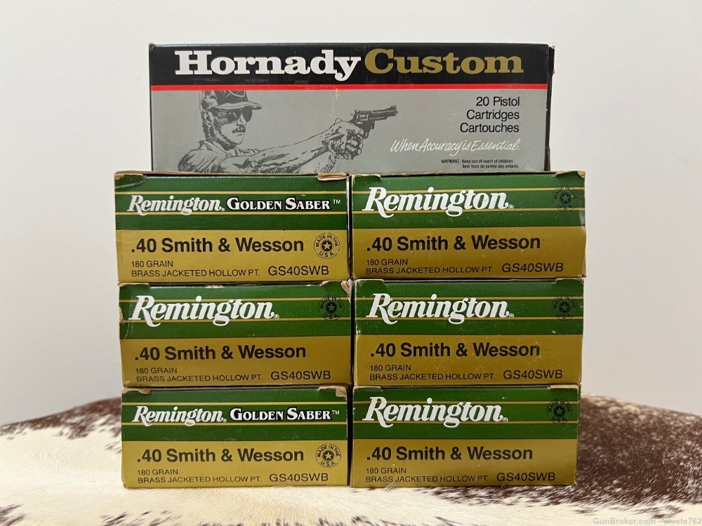 180 Rounds of Premium 40 S&W - Remington Golden Saber and Hornady XTP-img-0