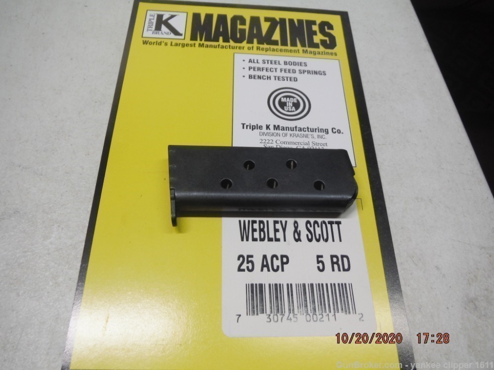 WEBLEY & SCOTT 25 Magazine VP 1906 5RD 25 ACP MAGAZINE-img-0