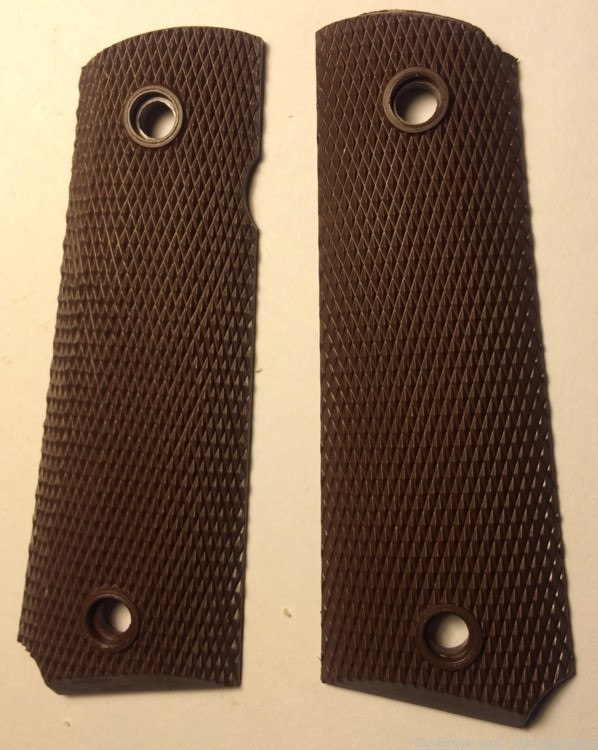 USGI Brown Plastic Nylon Grips for the 1911 / 1911A1 Pistol - New Parts-img-0