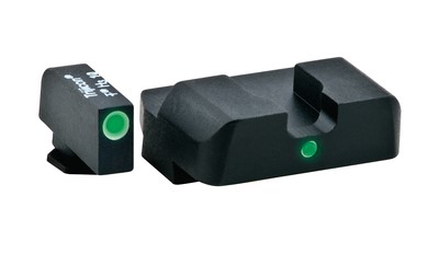 Pro i-dot Set For Glock 17/19 Front ProGlo Green Tritium w/ White Outline S-img-0