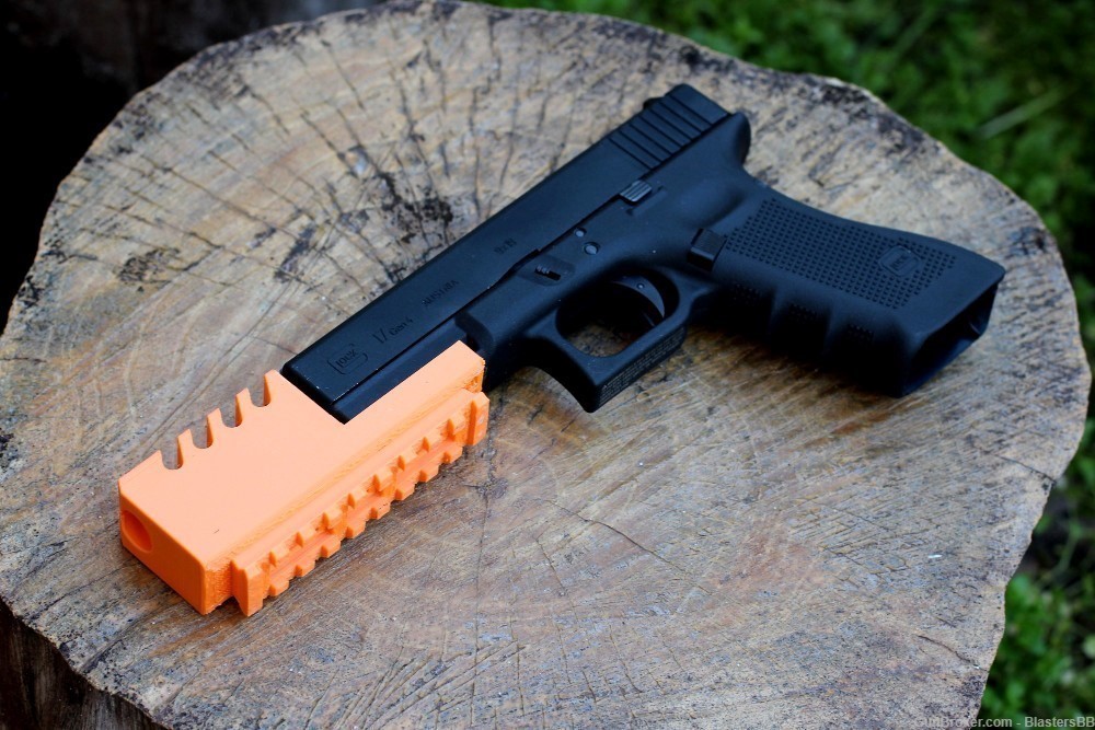 Strike Frame Mounted Pistol Compensator with Rail for G17 / M&P Airsoft Gun-img-9