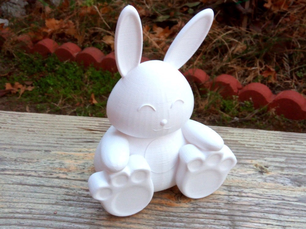 Big Fat Bunny (Medium Size) - Cute Easter Home Decoration - EveryThang3D-img-0
