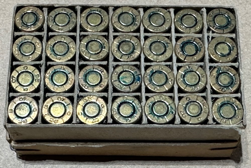 28 rounds of vintage 9mm Skarpa Patroner M/07 9mm Browning Long ammo-img-2