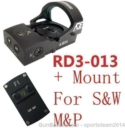 ADE RD3-013 RED Dot Sight + F1 Mounting Plate for SW MP Smith Wesson M&P-img-0