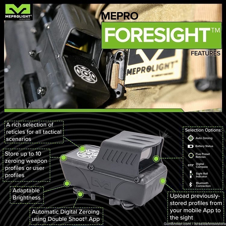 MEPROLIGHT FORESIGHT Electro Optic Reflex Red Dot Sight, Picatinny Adapter-img-5