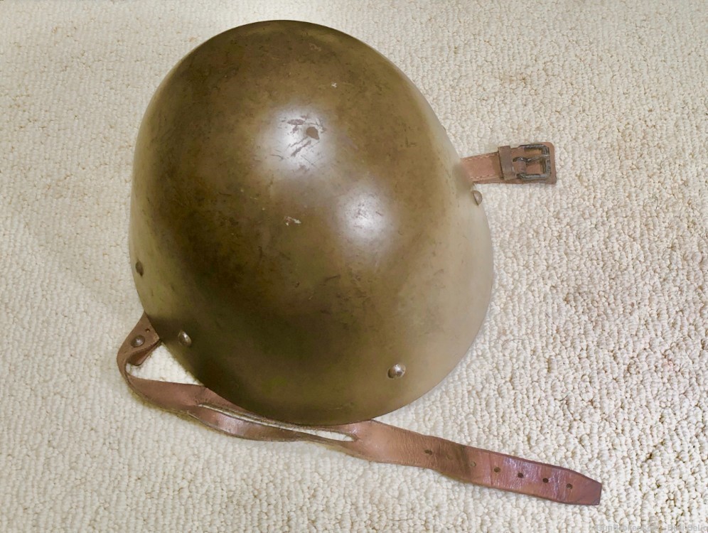 WWII Czech VZ.32 Helmet, Original Olive, Museum Quality, 1934, Exc.....$650-img-10