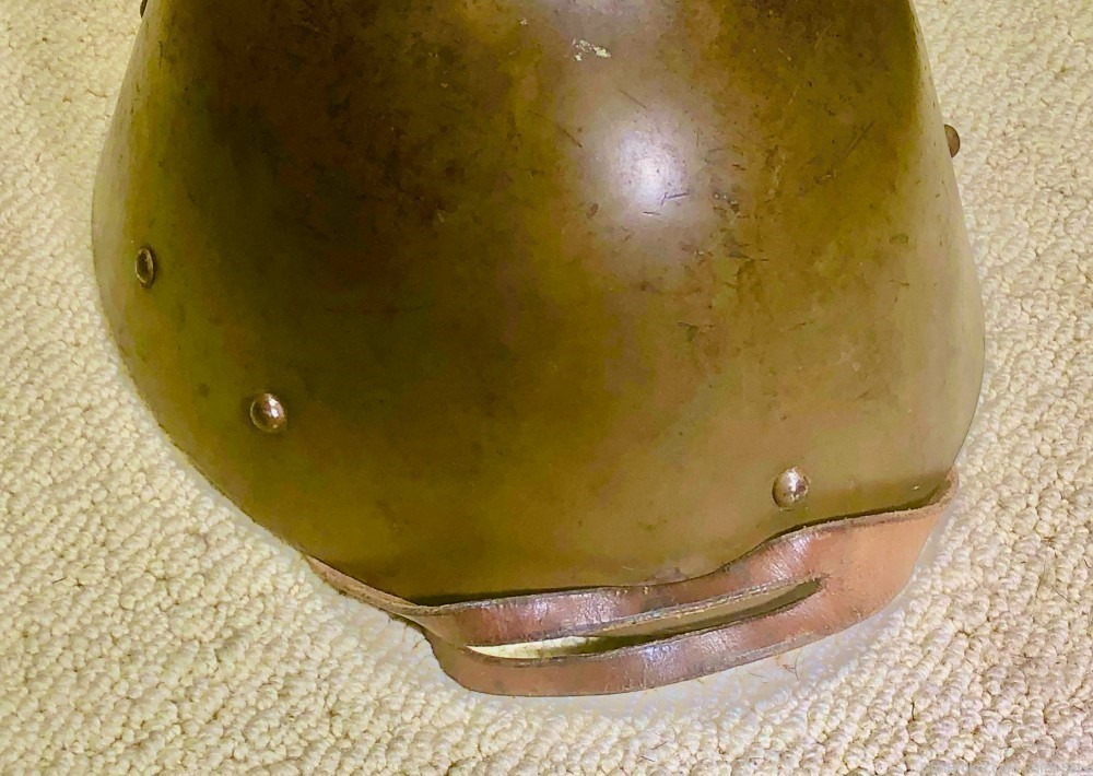 WWII Czech VZ.32 Helmet, Original Olive, Museum Quality, 1934, Exc.....$650-img-4