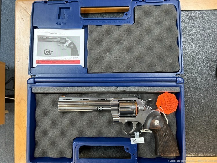 Colt Python .357 Mag 6" Barrel in Stainless Steel-img-0
