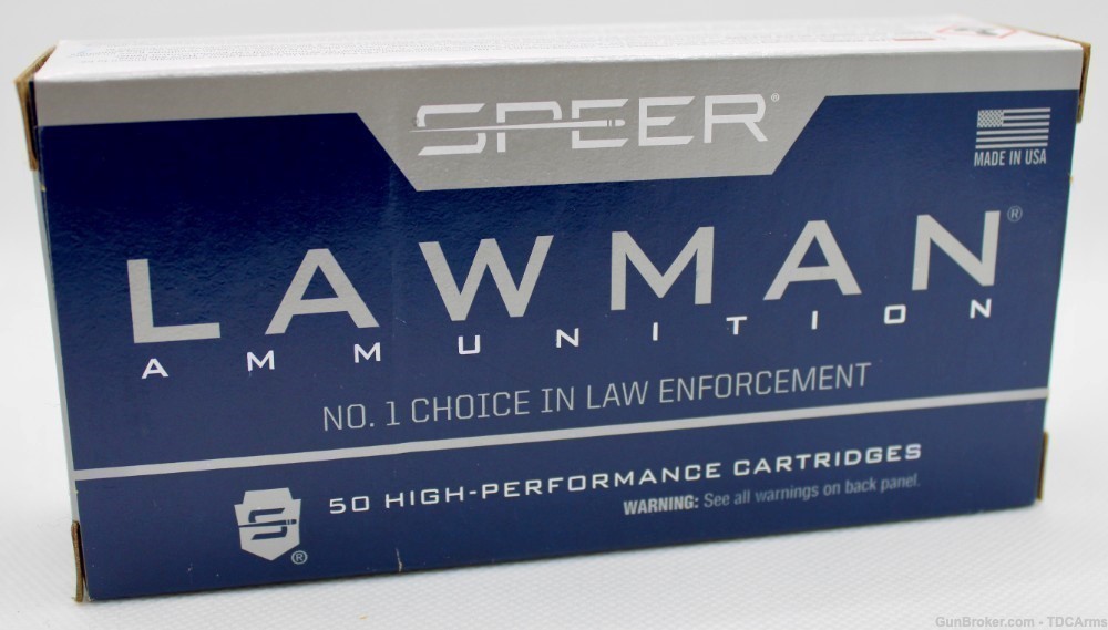 9MM Speer Lawman Luger 147 GR TMJ 50/CT 9x19 Ammo -img-0