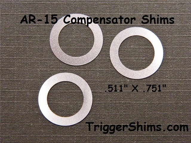 AR-15 Compensator Timing Shims / Muzzle Brake Shim 7 Pak-img-0