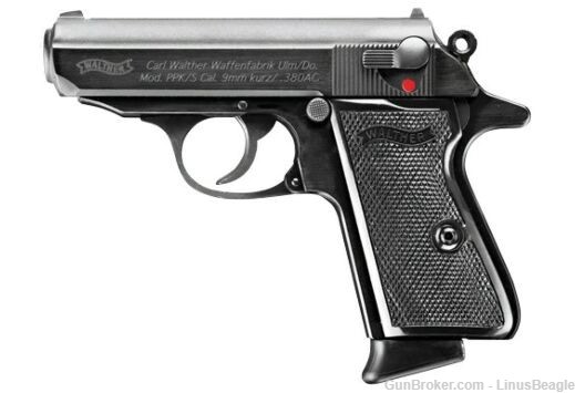 WALTHER PPK/S .380ACP BLUE FS 7-RD. BLACK SYNTHETIC GRIPS-img-0