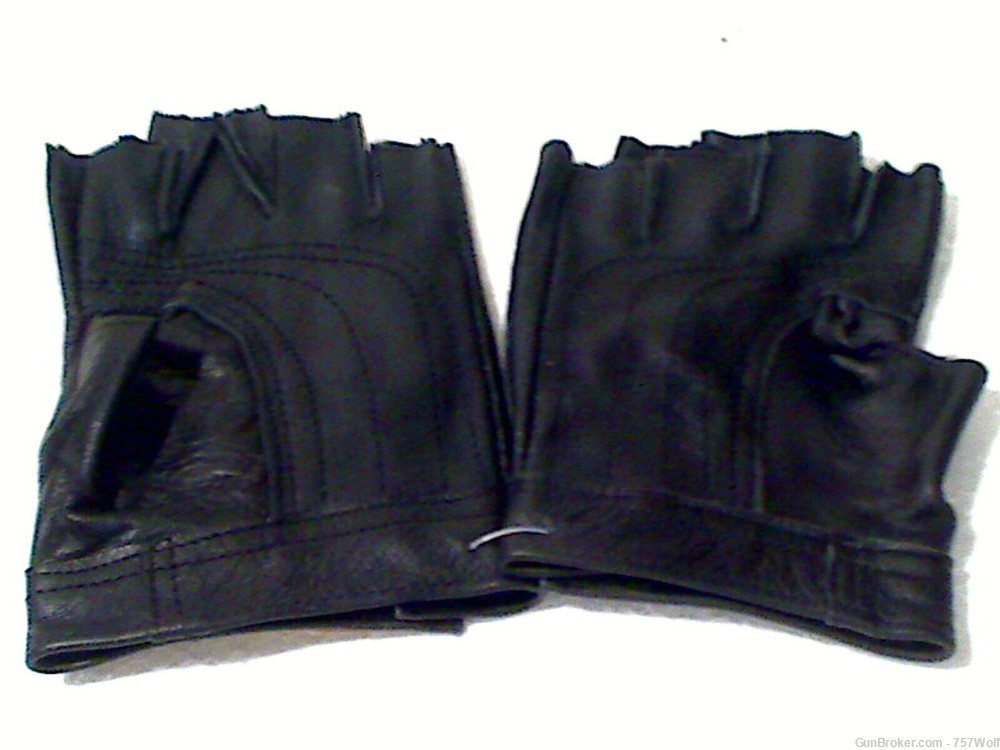 Viking Leathercraft NEW Top Grade X-Small Black Leather Shooting Gloves-img-1