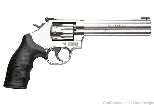 S&W 617 .22LR 6" AS 10-SHOT STAINLESS STEEL RUBBER-img-0