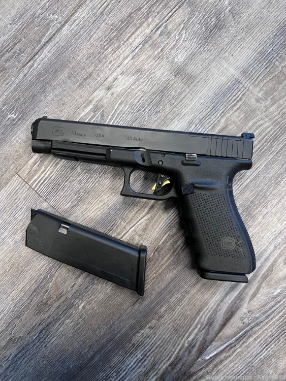 Glock 41 G4 .45 ACP + 2 13 Round Magazines and Custom Trigger-img-0