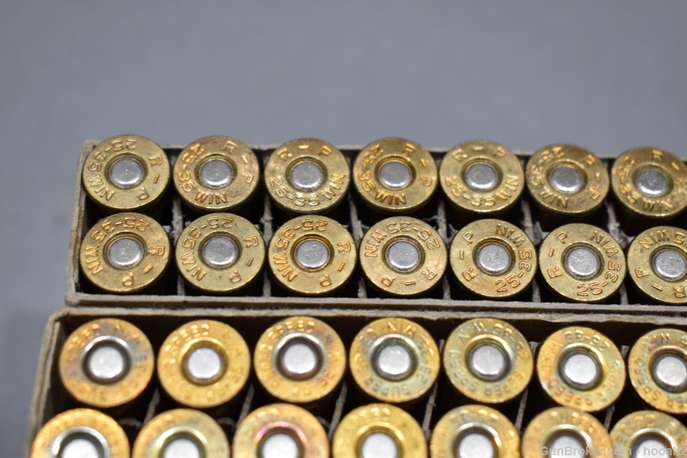 3 Fine Boxes 60 Rds Vintage 25-35 Ammunition Remington Winchester & Peters -img-12