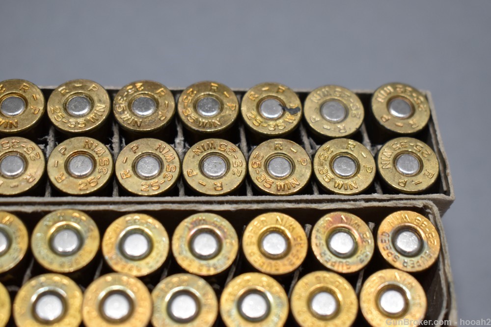 3 Fine Boxes 60 Rds Vintage 25-35 Ammunition Remington Winchester & Peters -img-13
