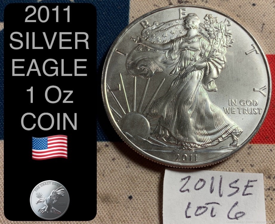 2011 American Silver Eagle 1 Oz Coin Uncirculated Lot #6-img-0