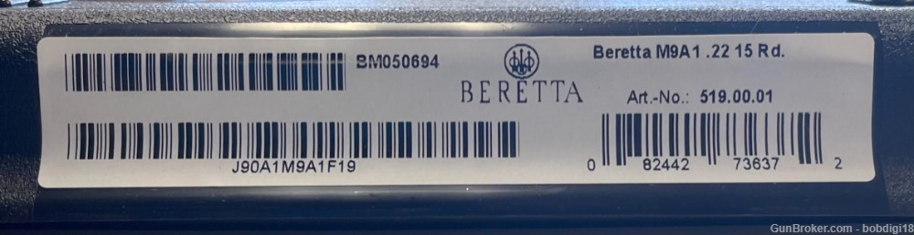 BERETTA M9A1 22LR 1-15RD J90A1M9A1F19  NO CC FEES-img-2