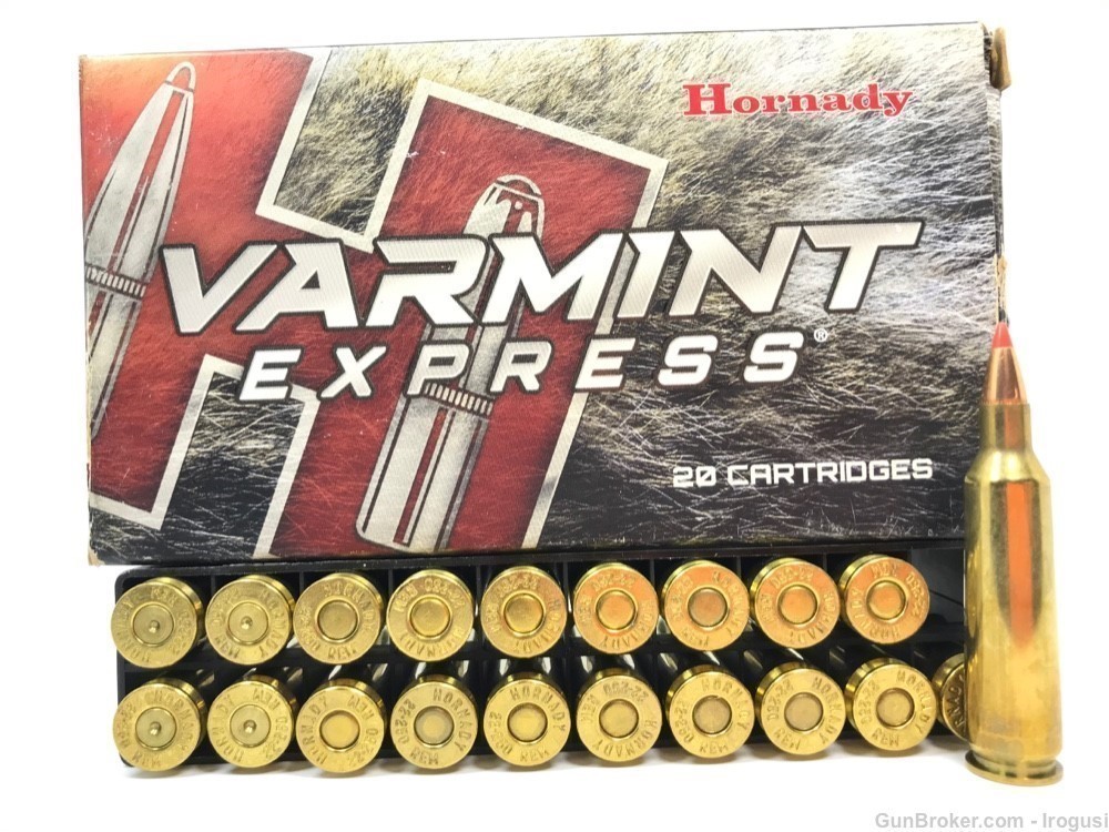 Hornady Varmint Express .22-250 50 Gr V-Max 16 Rounds + 4 Brass 906-T-img-0
