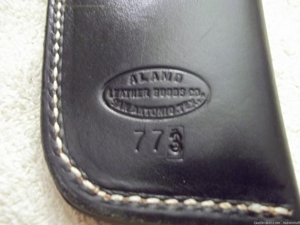 Rare ALAMO L/H Leather Lined Cowboy Holster Ruger Blackhawk 6 1/2" Barrel -img-6