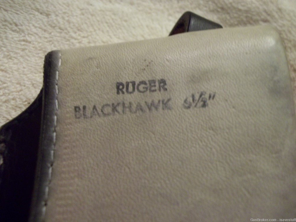 Rare ALAMO L/H Leather Lined Cowboy Holster Ruger Blackhawk 6 1/2" Barrel -img-7