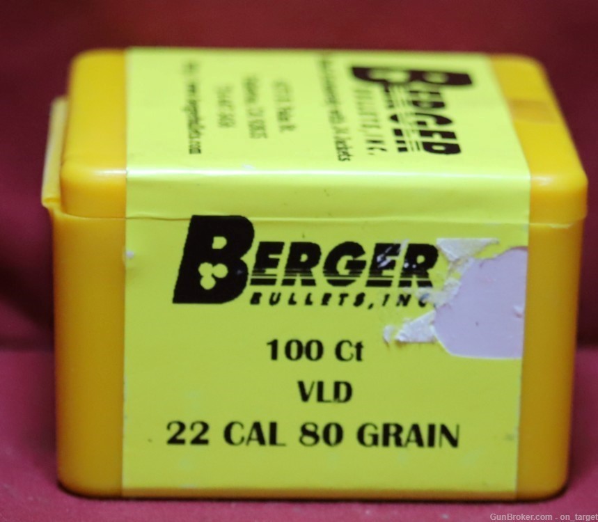 100 ct of Berger Bullets - 22can 80gr  VLD-img-4