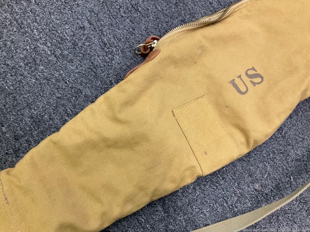 Commemorative M1 carbine rifle  canvas gun case ww2 style lined tan US army-img-2