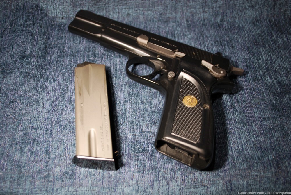 Browning Hi-Power 9mm Like New With Box 2 Magazines-img-8