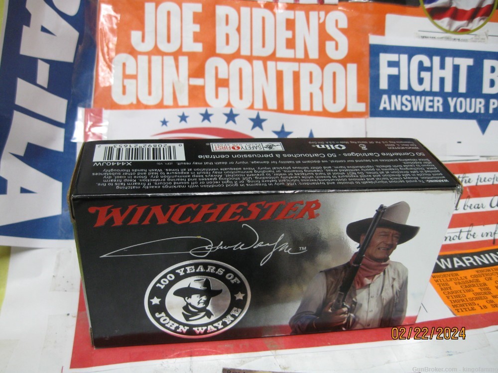 Rarest JOHN WAYNE 44-40 Winchester 2007 Collector Ammo ; Other J W Cals too-img-0