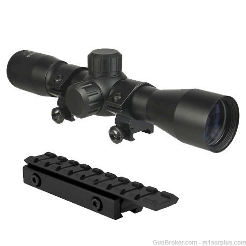 Compact 4x32 Scope With Ring Mounts fits Rossi .22 Gallery Gun Rifle-img-0