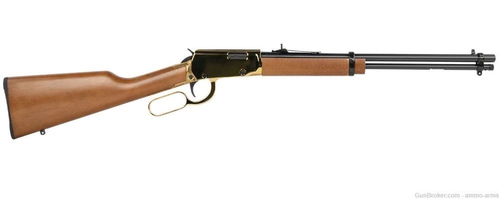 Rossi Rio Bravo .22 LR Lever-Action 18" Black / Gold 15 Rds RL22181WD-GLD1-img-1