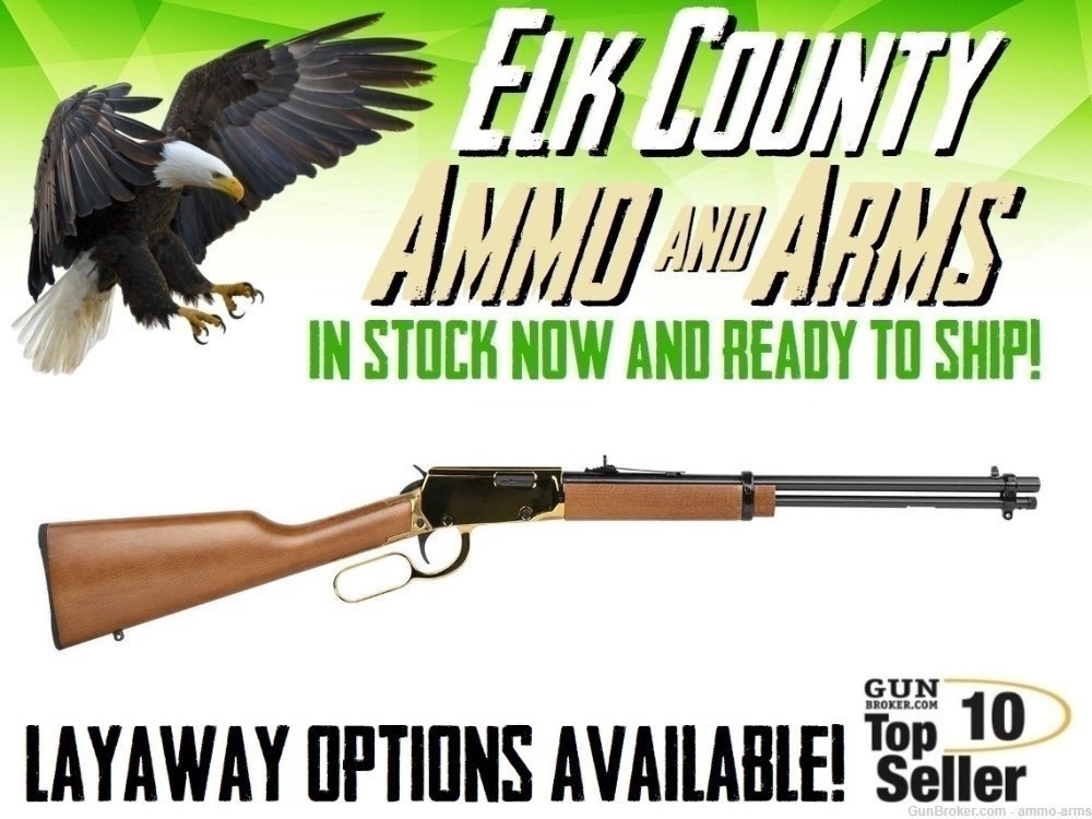 Rossi Rio Bravo .22 LR Lever-Action 18" Black / Gold 15 Rds RL22181WD-GLD1-img-0