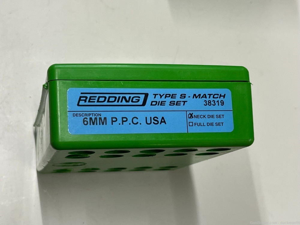 Redding 6mm PPC Type-S Match Micrometer Reloading Neck 3-Die Set #38319    -img-1