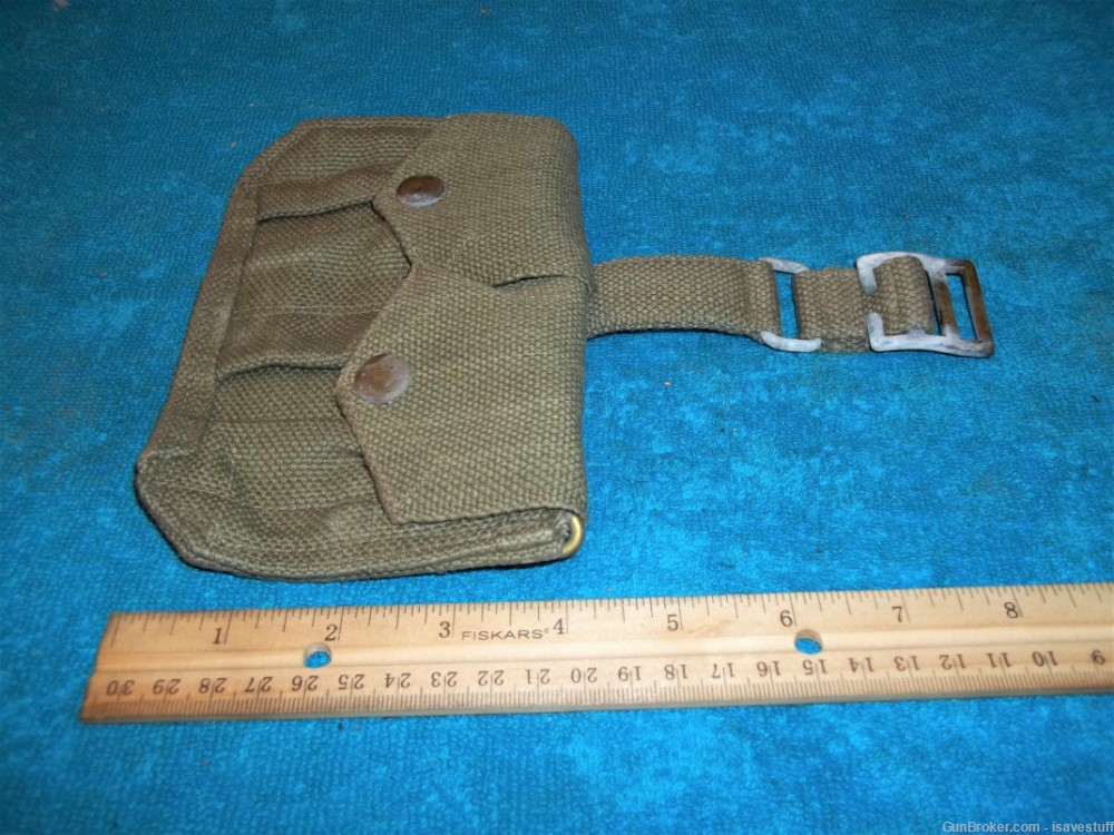 Vintage Military Issue Ammo Carrier   British Army Rifle Ammunition Pouch-img-1