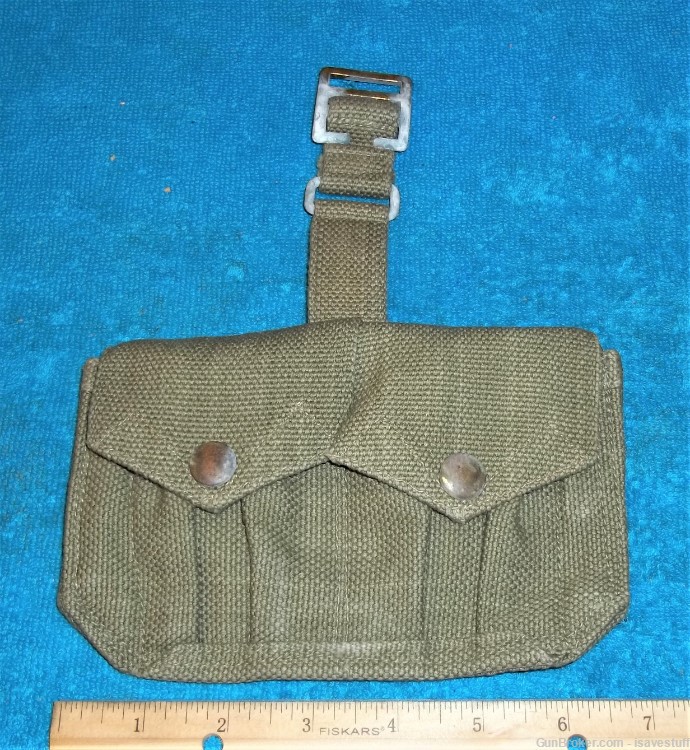 Vintage Military Issue Ammo Carrier   British Army Rifle Ammunition Pouch-img-0