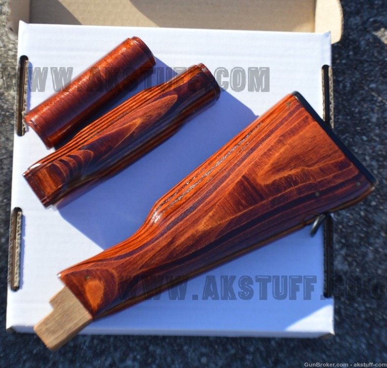AKM pattern wood set Izhmash Red finish-img-5
