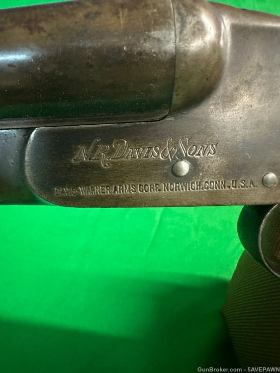 N.R. Davis & Sons Ajax 12 gauge double barrel, side-by-side shotgun-img-4