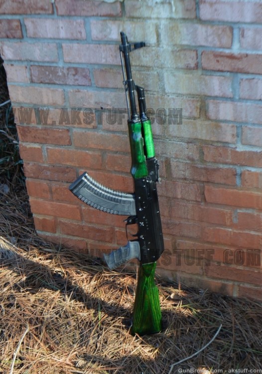 AKM pattern wood set Border Guard Green finish-img-7