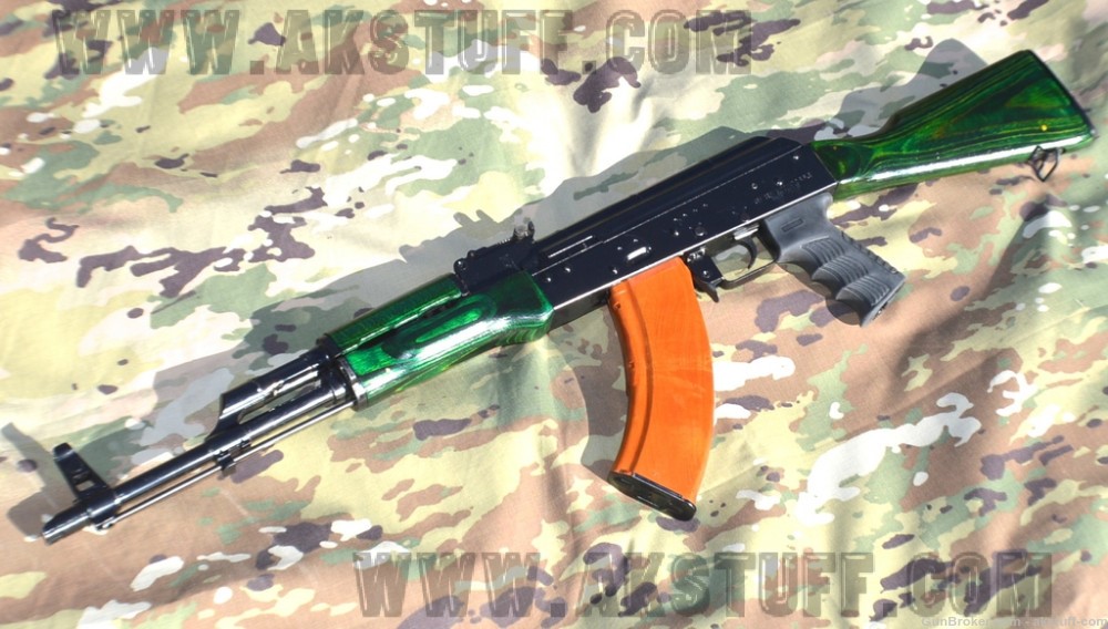 AKM pattern wood set Border Guard Green finish-img-6