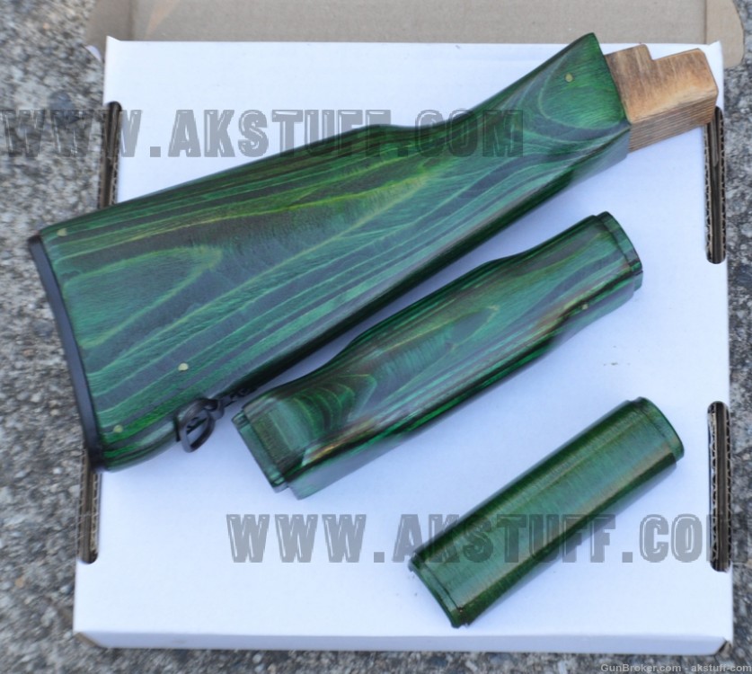 AKM pattern wood set Border Guard Green finish-img-4