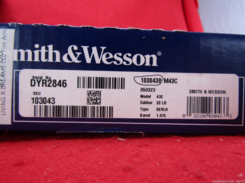 Smith & Wesson Model 43C 22LR 8 Shot Double Action Revolver Like New 103043-img-14