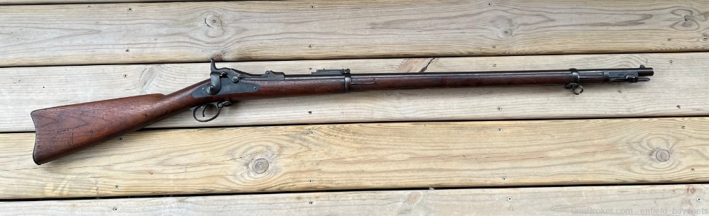 U.S. Springfield Trapdoor Model 1884 Round Rod Bayonet Rifle 1893 45-70-img-0