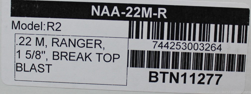 NIB NORTH AMERICAN ARMS RANGER 22 REVOLVING PISTOL, 22 MAG, 1.6" BRL, 5 RND-img-3