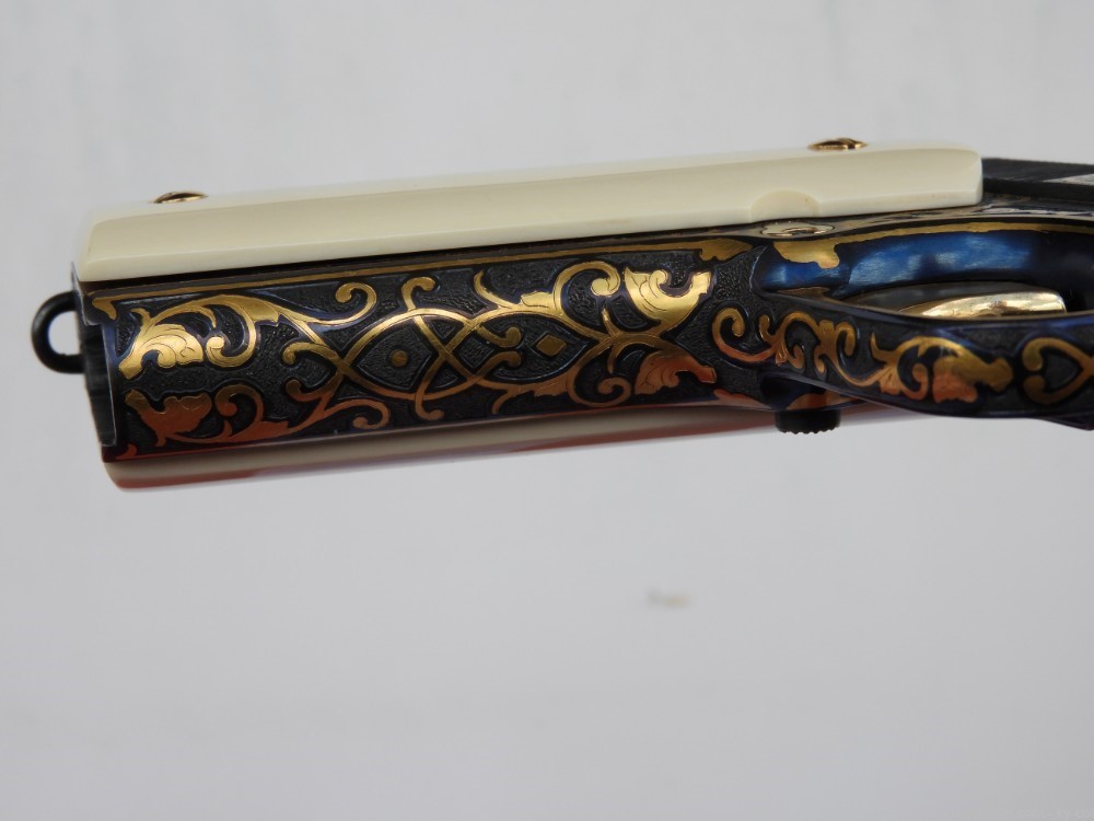 HAND ENGRAVED, GOLD INLAID, 1918 COLT BLACK ARMY  1911 45acp-img-14