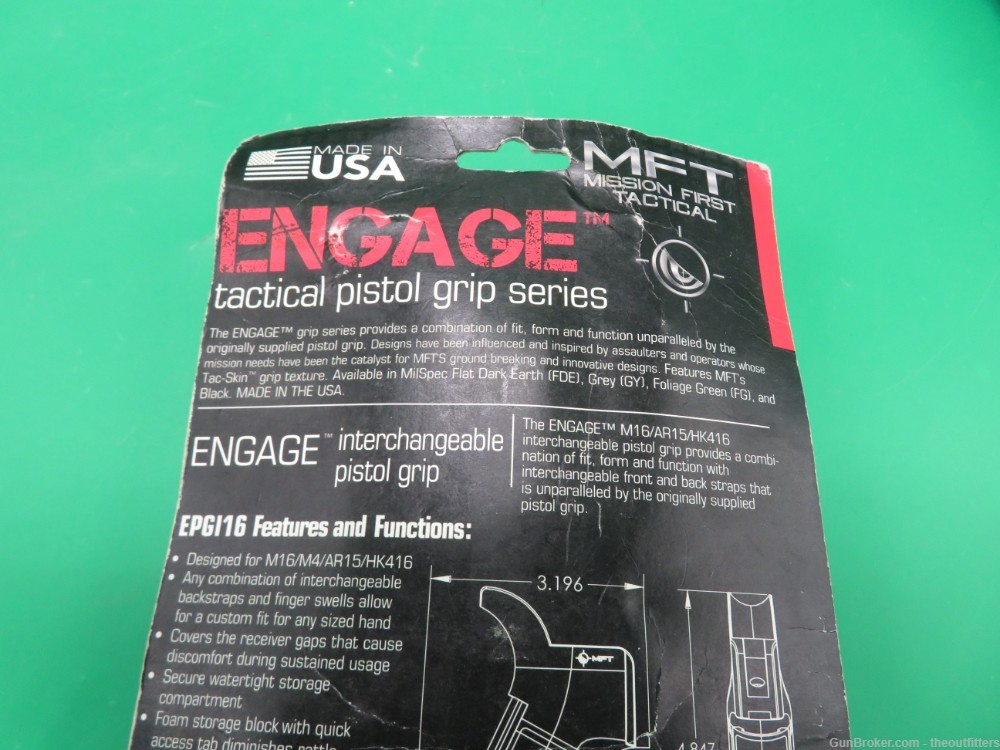 Engage Interchangeable Grip and 3 Inserts for M16/M4/AR15/HK416-img-4