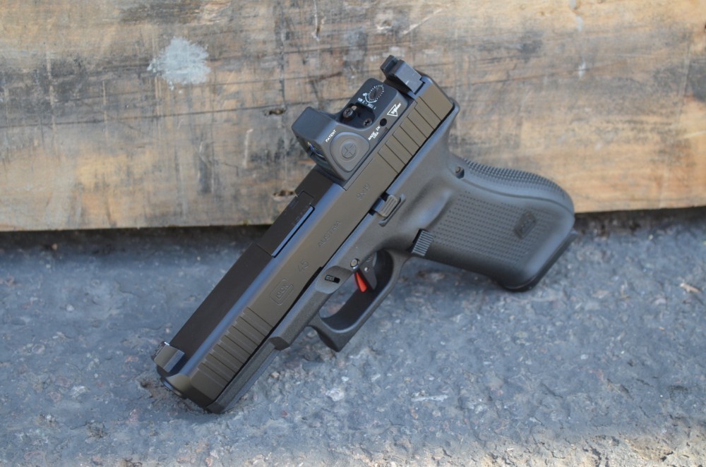 Glock 45 MOS Trijicon RMRcc Supp OR Night Sights Timney Alpha 5 Trigger 19-img-1