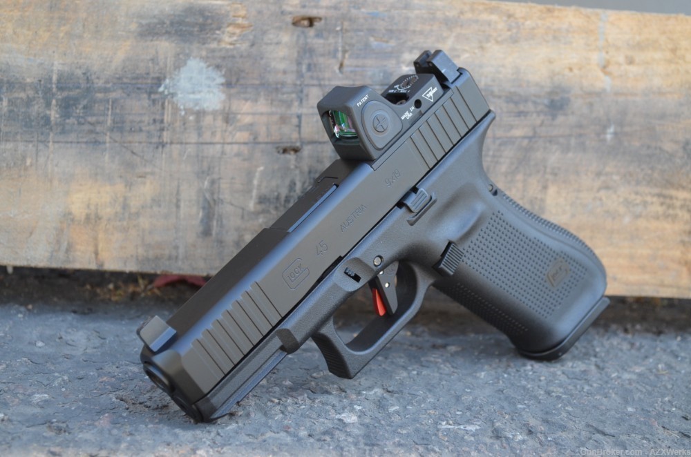 Glock 45 MOS Trijicon RMRcc Supp OR Night Sights Timney Alpha 5 Trigger 19-img-0