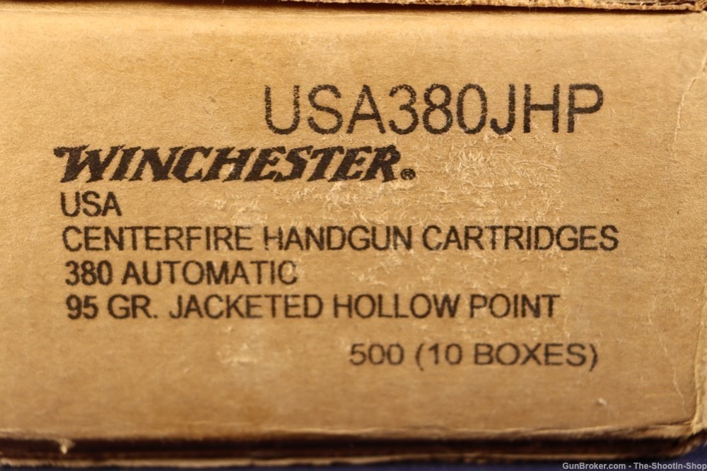 Winchester 380ACP Pistol Ammunition 500RD AMMO CASE LOT 95GR JHP 380 ACP HP-img-6