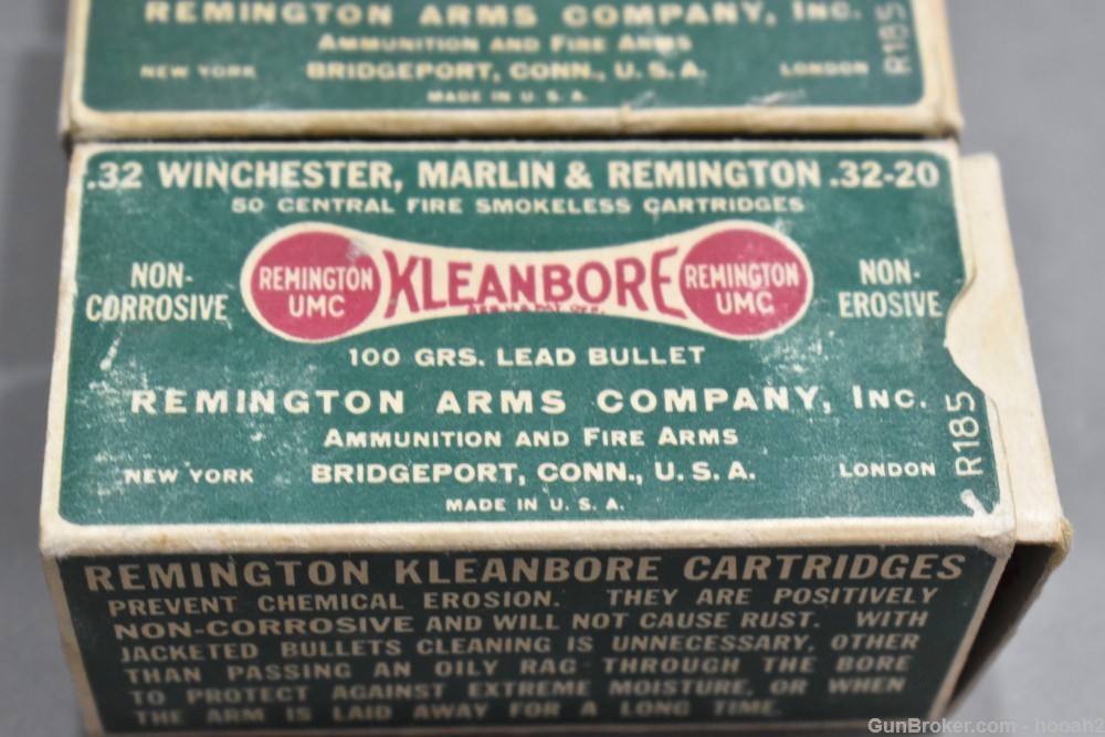 3 Full Boxes 150 Rds Vintage Remington 32-20 Dogbone R185 Ammunition -img-2